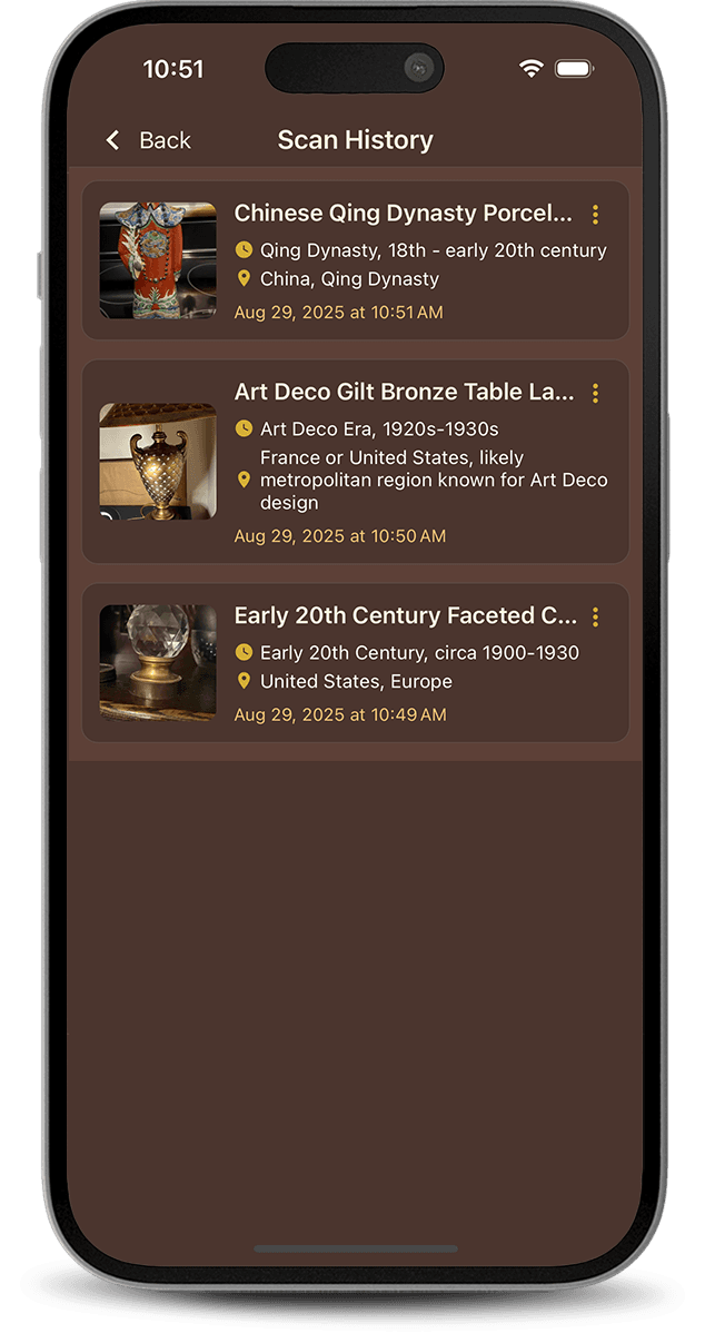 App screenshot showing detailed view